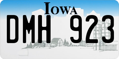 IA license plate DMH923