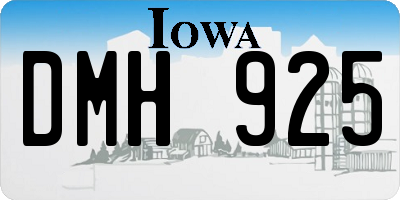 IA license plate DMH925
