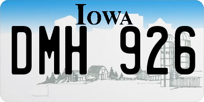IA license plate DMH926