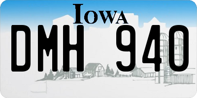 IA license plate DMH940