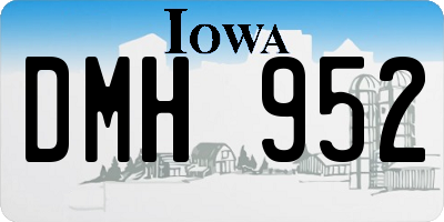 IA license plate DMH952
