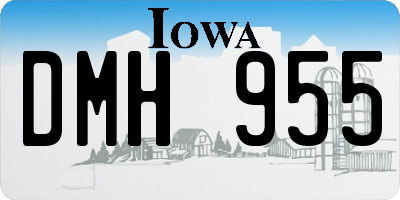 IA license plate DMH955