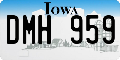 IA license plate DMH959