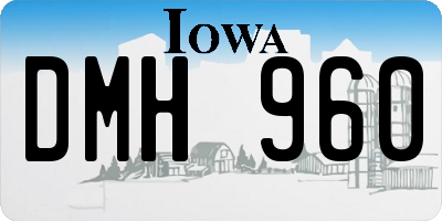 IA license plate DMH960