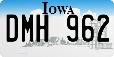 IA license plate DMH962