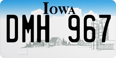 IA license plate DMH967