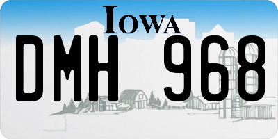 IA license plate DMH968