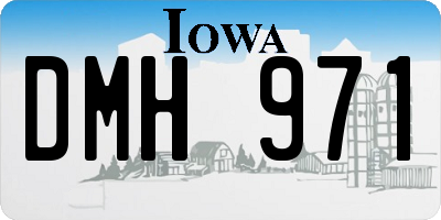 IA license plate DMH971