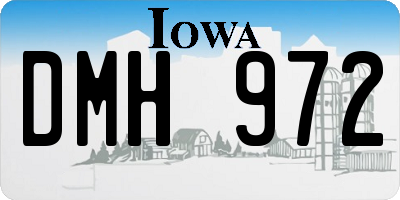 IA license plate DMH972