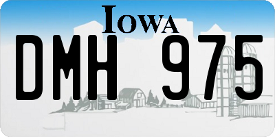 IA license plate DMH975