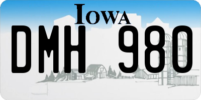 IA license plate DMH980