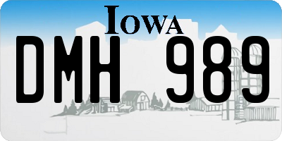 IA license plate DMH989