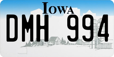 IA license plate DMH994