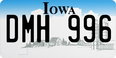 IA license plate DMH996