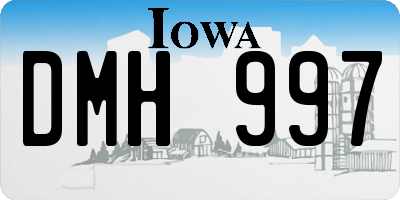 IA license plate DMH997