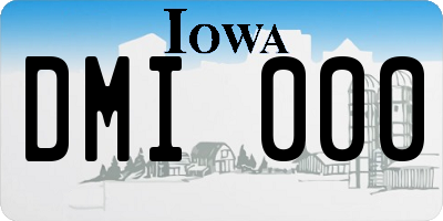 IA license plate DMI000