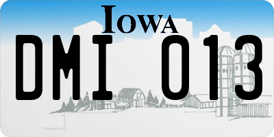 IA license plate DMI013