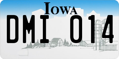 IA license plate DMI014