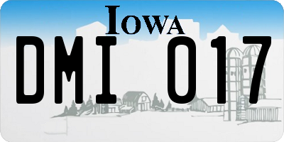 IA license plate DMI017