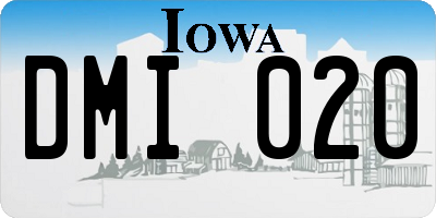 IA license plate DMI020