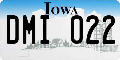 IA license plate DMI022