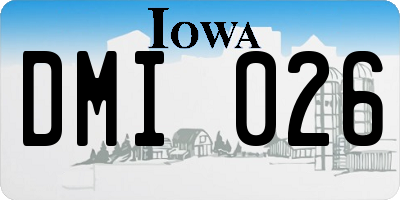 IA license plate DMI026