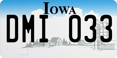 IA license plate DMI033