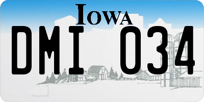 IA license plate DMI034