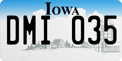 IA license plate DMI035