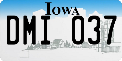 IA license plate DMI037