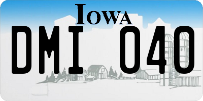 IA license plate DMI040