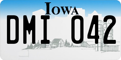 IA license plate DMI042