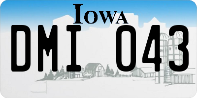 IA license plate DMI043