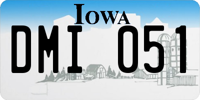IA license plate DMI051