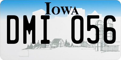 IA license plate DMI056