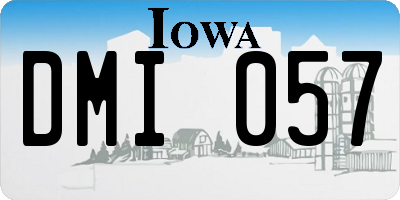 IA license plate DMI057