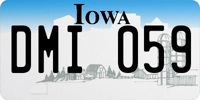 IA license plate DMI059