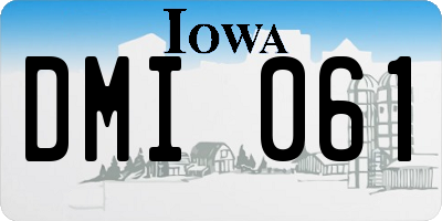 IA license plate DMI061