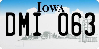 IA license plate DMI063