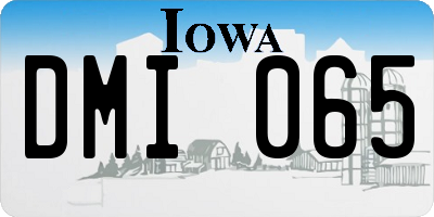 IA license plate DMI065