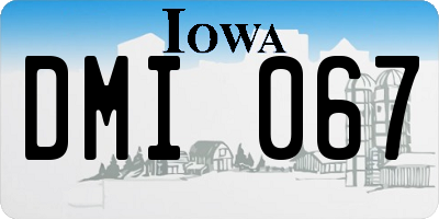 IA license plate DMI067