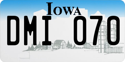 IA license plate DMI070