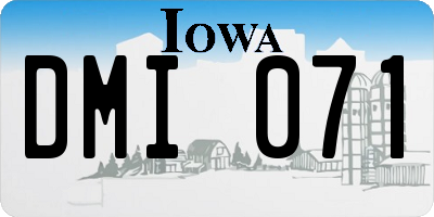 IA license plate DMI071