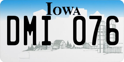 IA license plate DMI076
