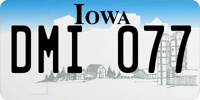 IA license plate DMI077