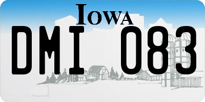 IA license plate DMI083