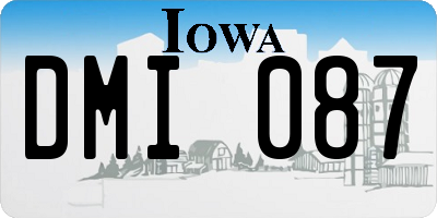IA license plate DMI087