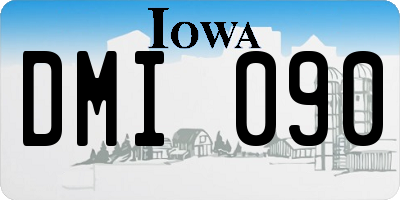 IA license plate DMI090