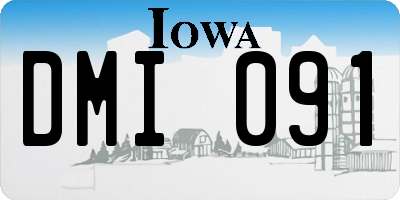 IA license plate DMI091