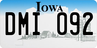 IA license plate DMI092